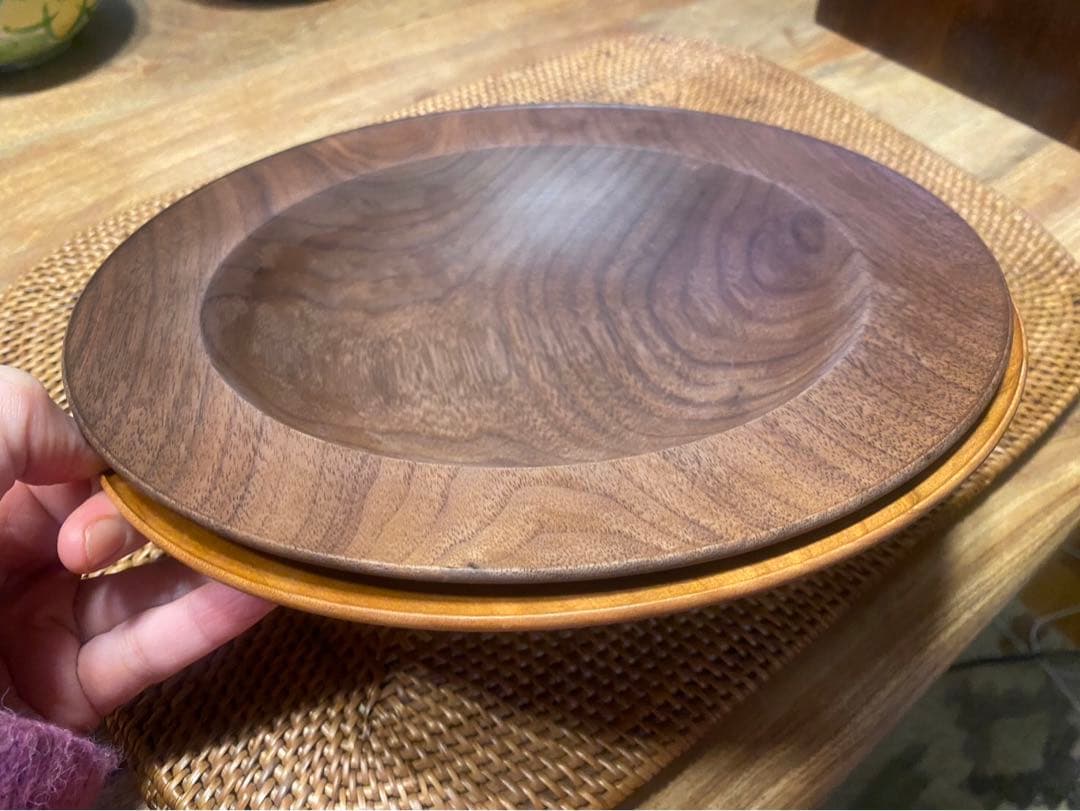 名古路英介さん ウッド リムパスタボウル 2色セット