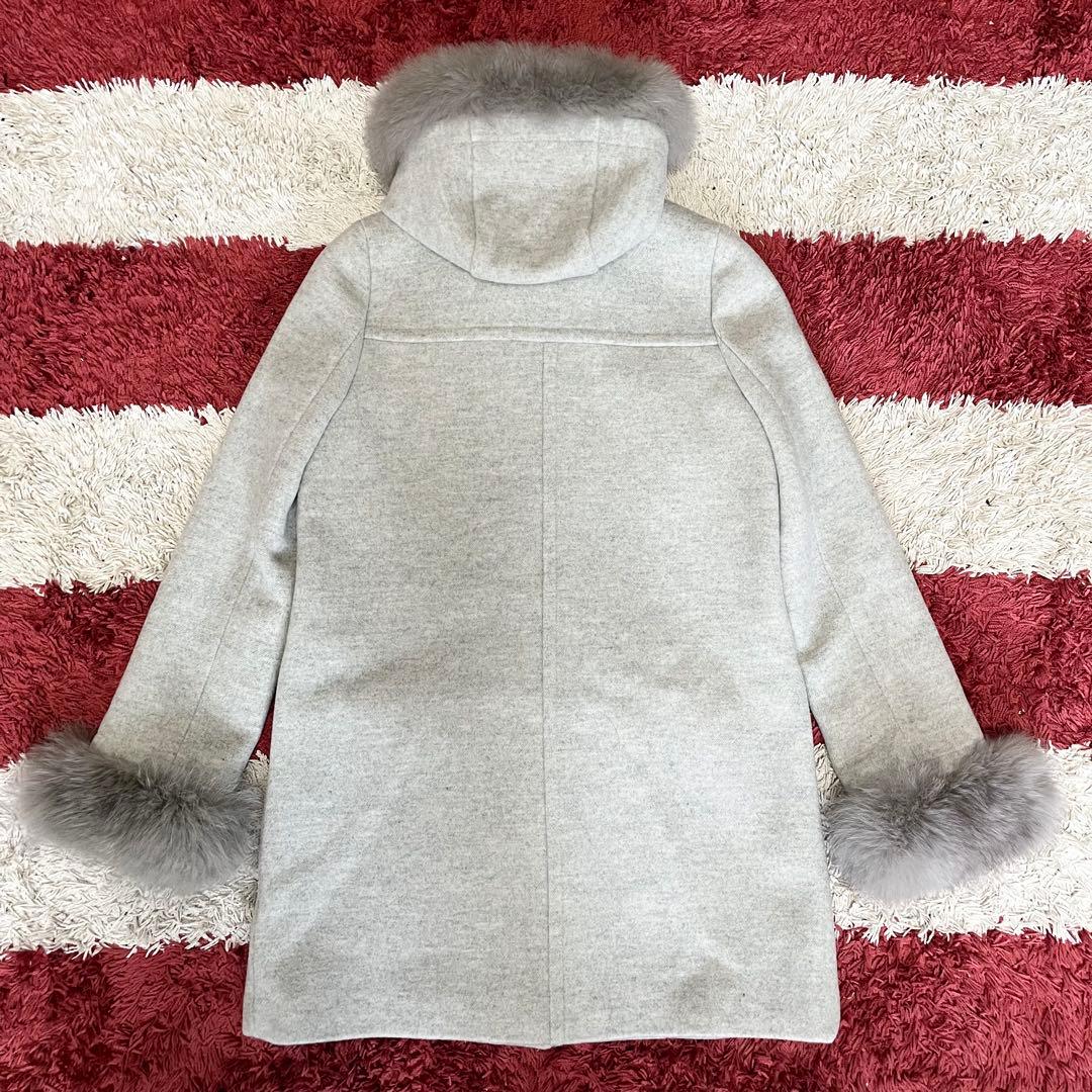 ジャスグリッティー ダッフルコート フォックス ファー 金具 牛革