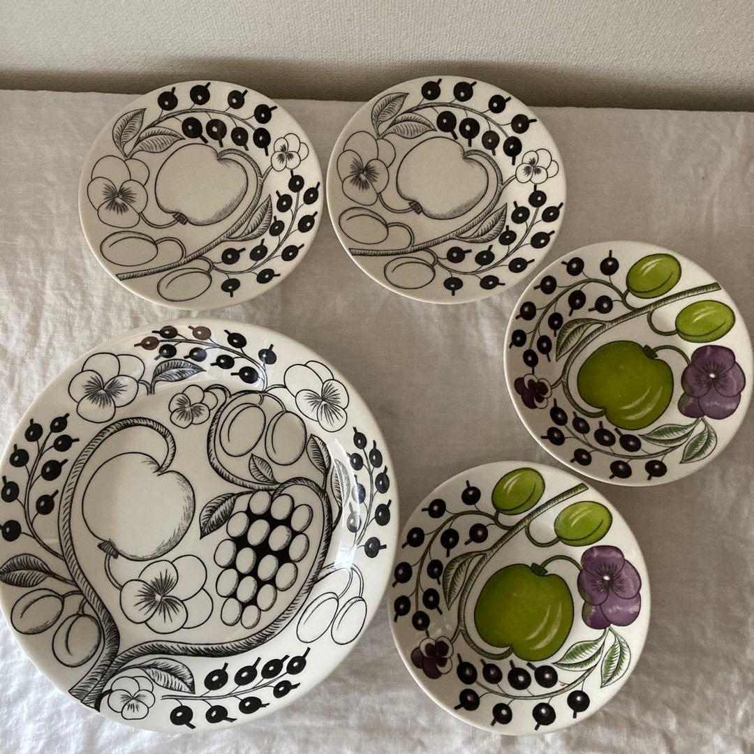 値下げ中ARABIA paratiisi プレート5枚セット　旧ロゴ