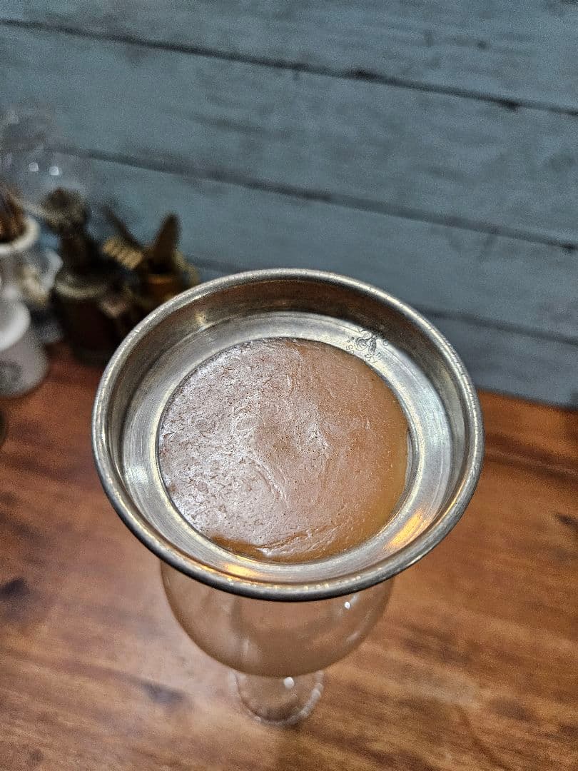 フランスアンティーク エタンと硝子の一輪挿し 花瓶 フラワーベース 花器