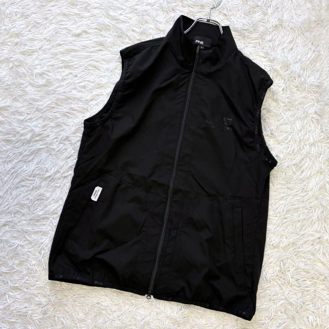 3way✨ PING リップストップツインブルゾン レイヤード ブラック L