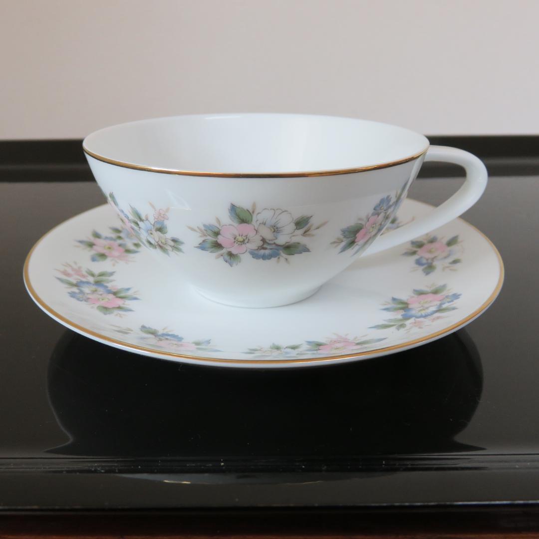 日本陶器会社 ティーカップセット 2脚 3脚 花柄 デザート皿 金彩 バラ売り可