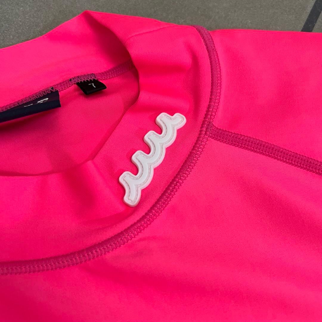 muta MARINE ムータマリン　バイカラー　ハイネック　半袖シャツ　ロゴ