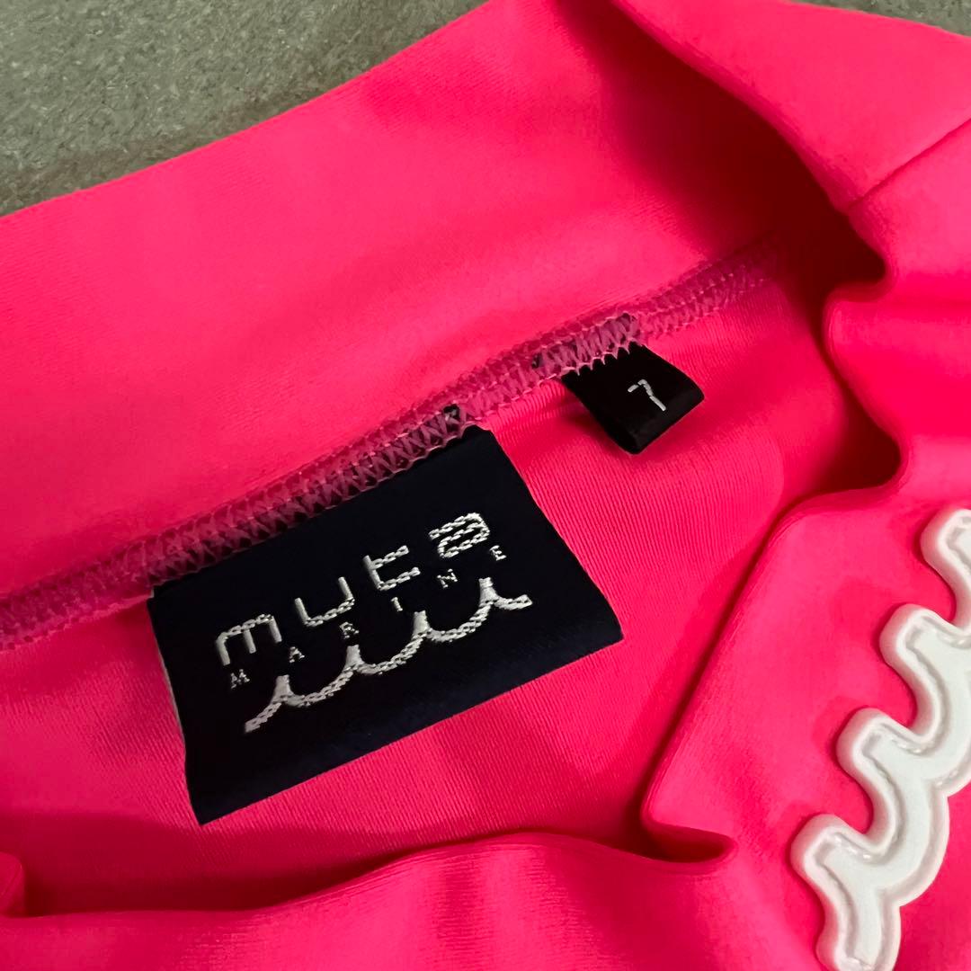 muta MARINE ムータマリン　バイカラー　ハイネック　半袖シャツ　ロゴ