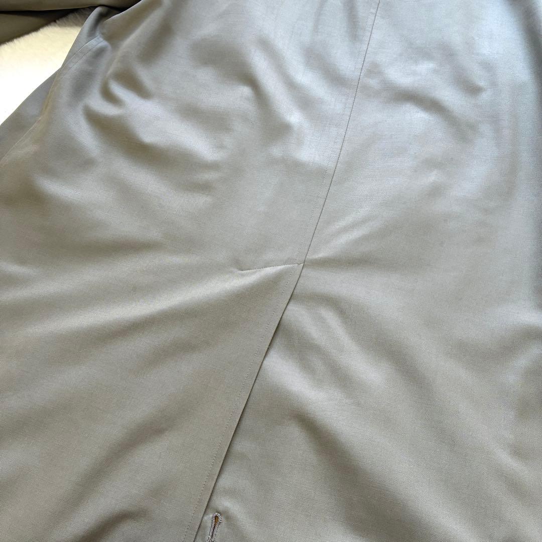 90s BURBERRY シルク混バルマカーンコート カシミヤ混ライナー 玉蟲