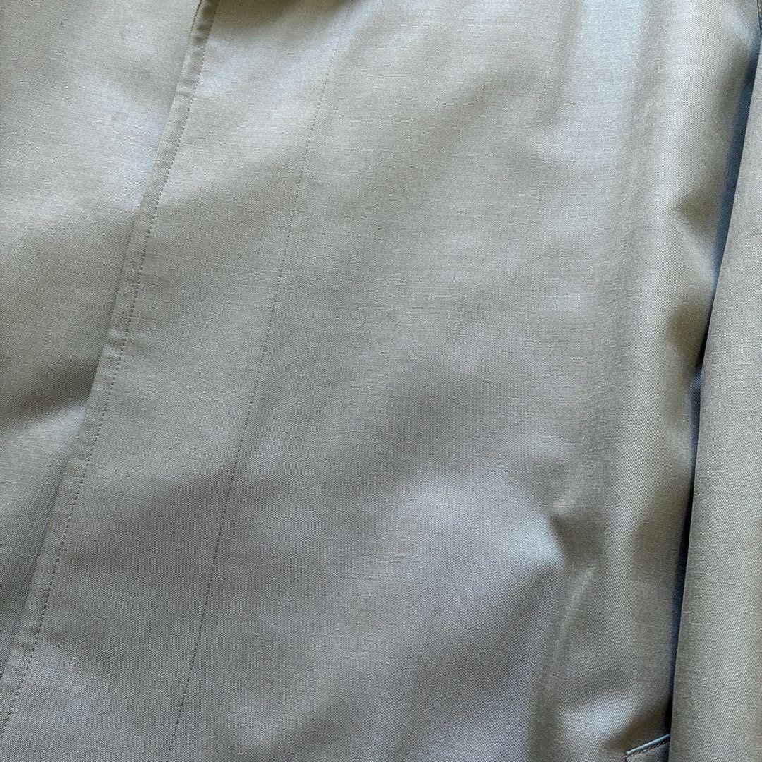 90s BURBERRY シルク混バルマカーンコート カシミヤ混ライナー 玉蟲