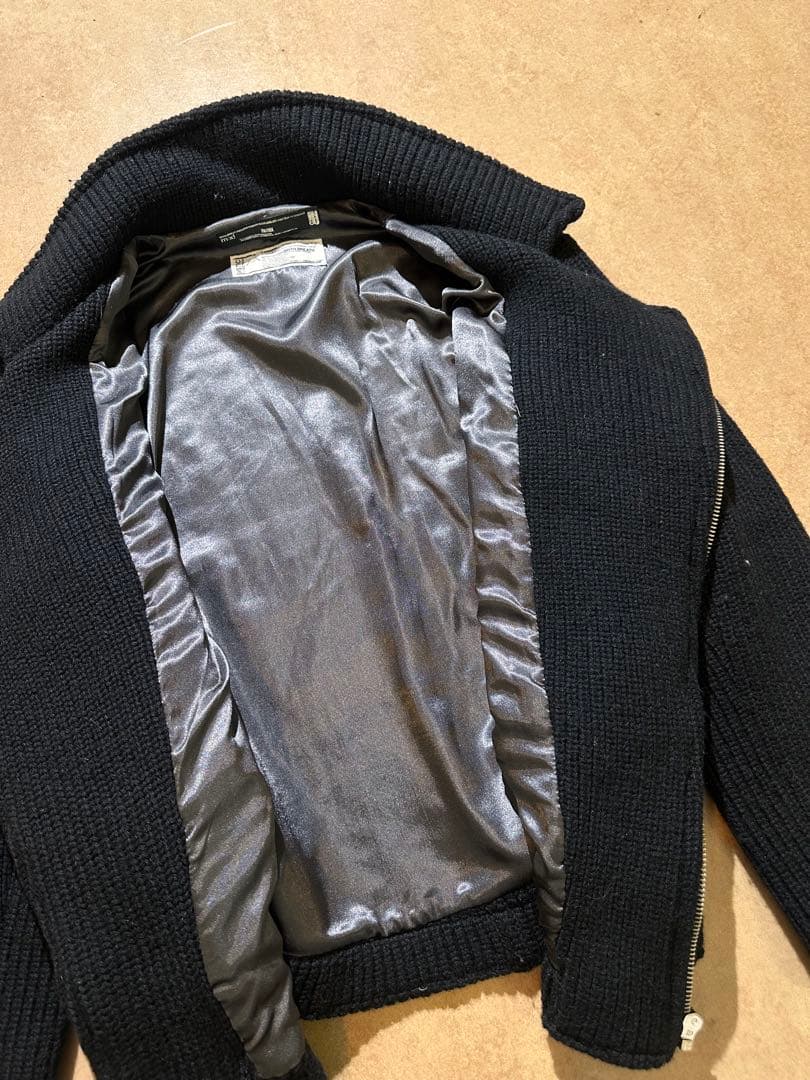 00s archive number nine ニット　ライダース　y2k 黒