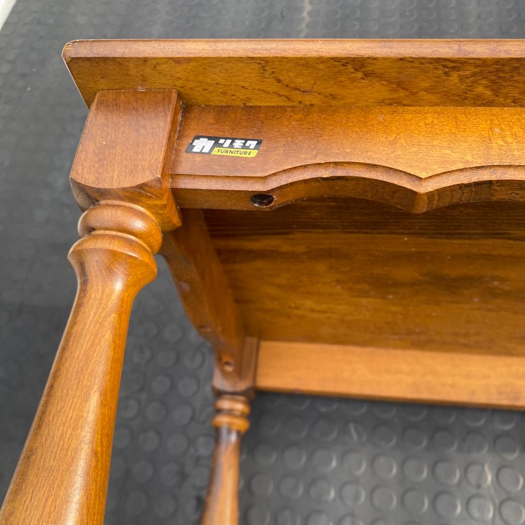 カリモク家具コロニアル テレフォンベンチ 電話台 サイドテーブル 花台 飾り棚