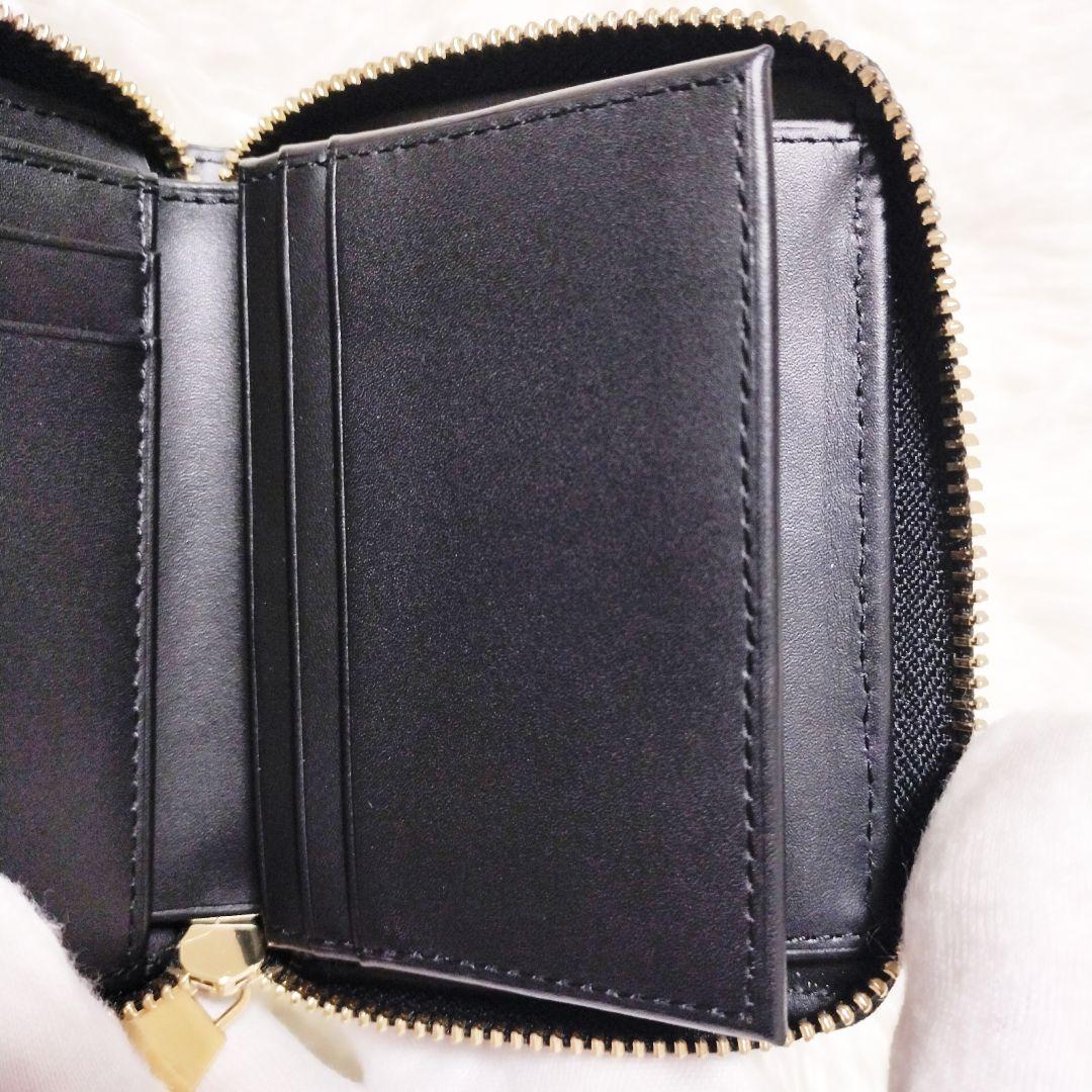 カステルバジャック 牛革 ２つ折り財布 ラウンドファスナー コンパクト財布