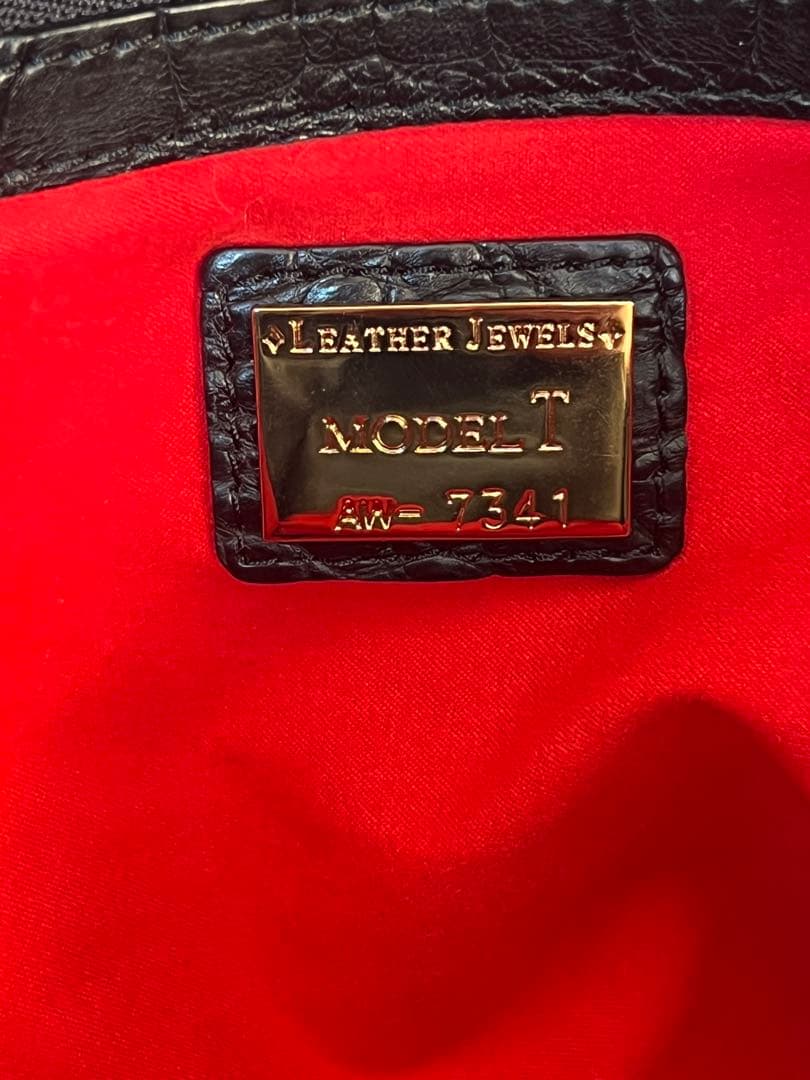 Leather Jewels ブラックトートバッグ