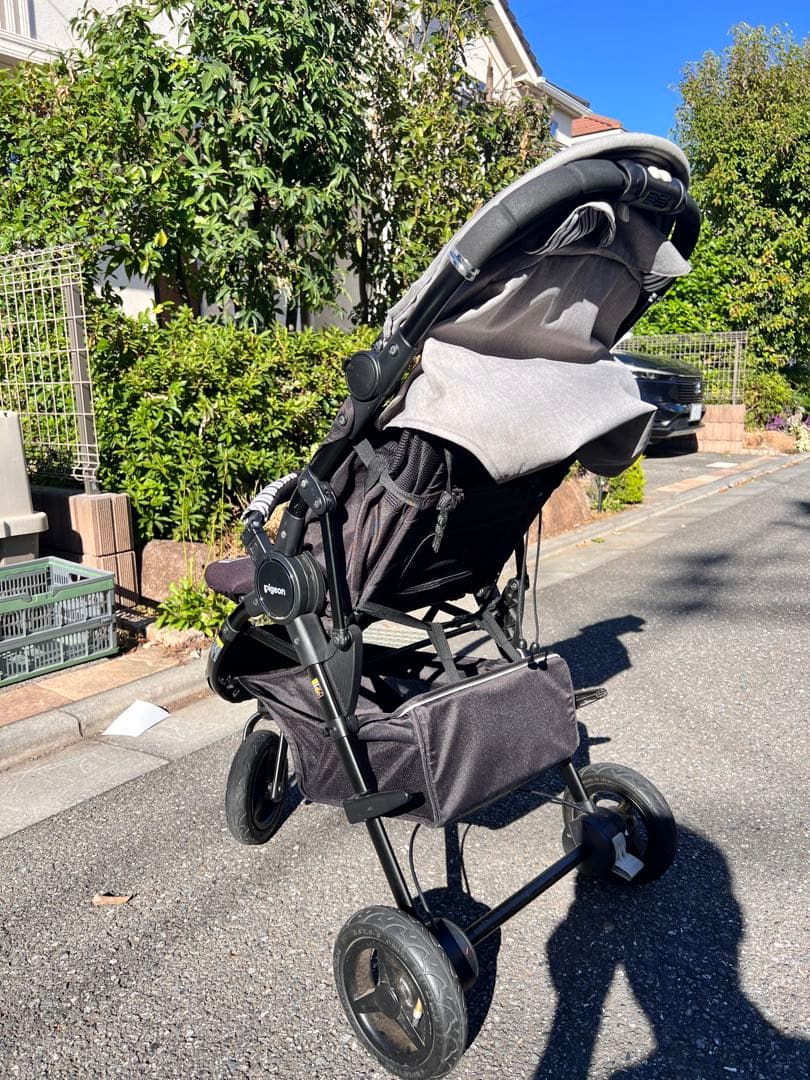 Pigeon（ピジョン） ベビーカー 三輪タイプ 大容量バスケット付き 良品