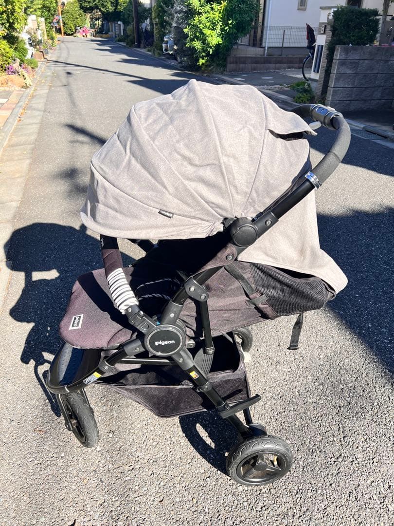 Pigeon（ピジョン） ベビーカー 三輪タイプ 大容量バスケット付き 良品