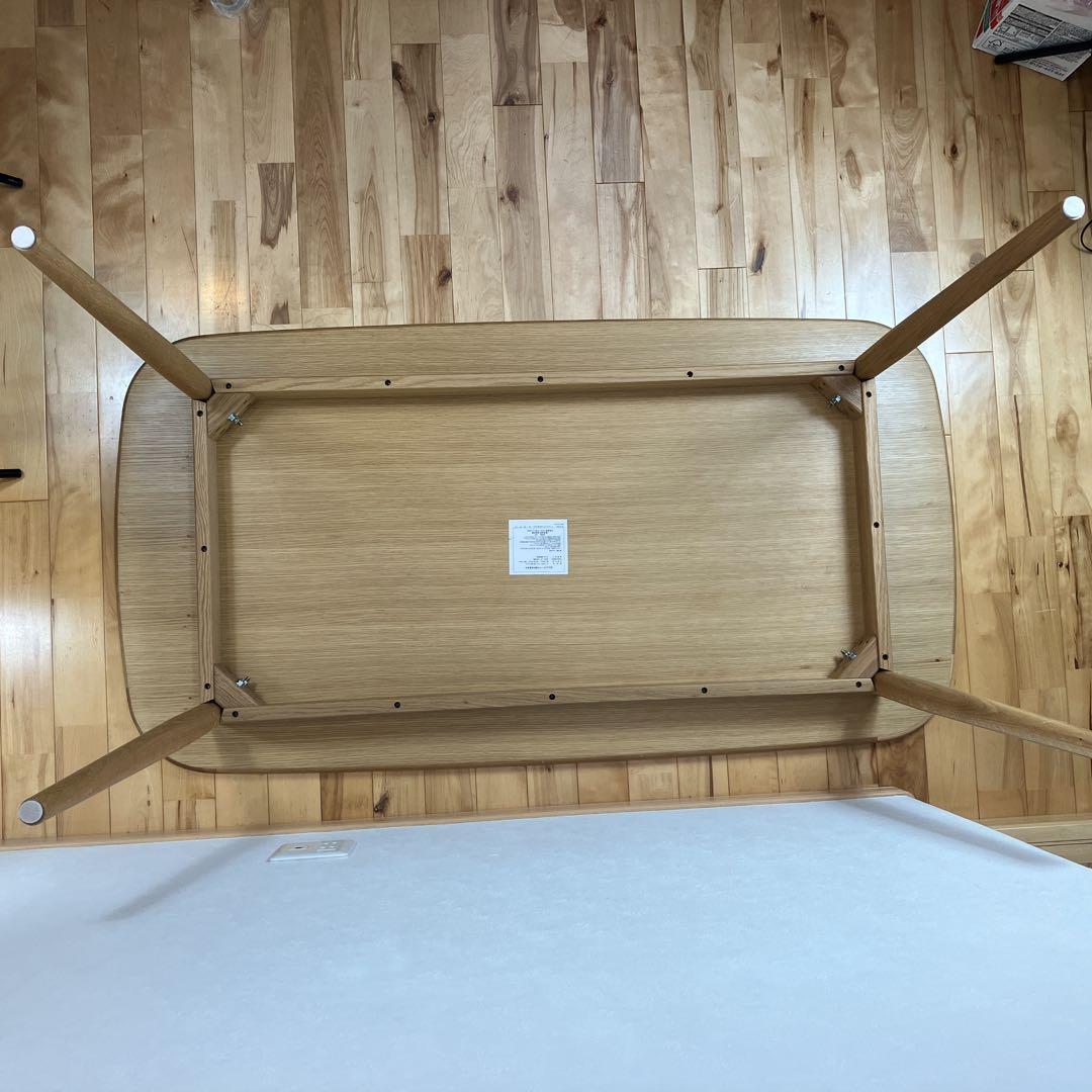 美品　廃盤　無印良品　オーク材　丸脚　ダイニングテーブル　幅150㎝