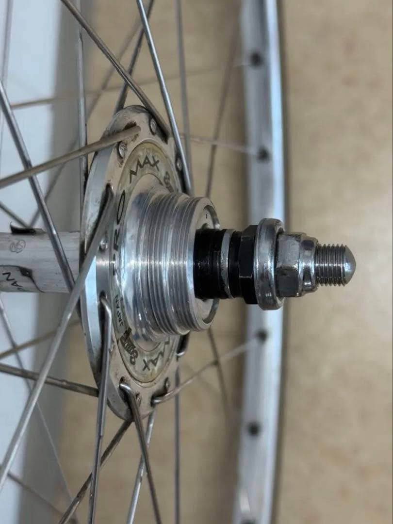 競輪 完組ホイール後輪 SUZUE PROMAXハブ・アラヤGOLDリム