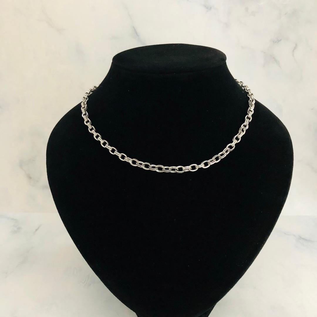 シルバー925 ペーパーチェーン　45cm ネックレスメンズ　2-35　3266