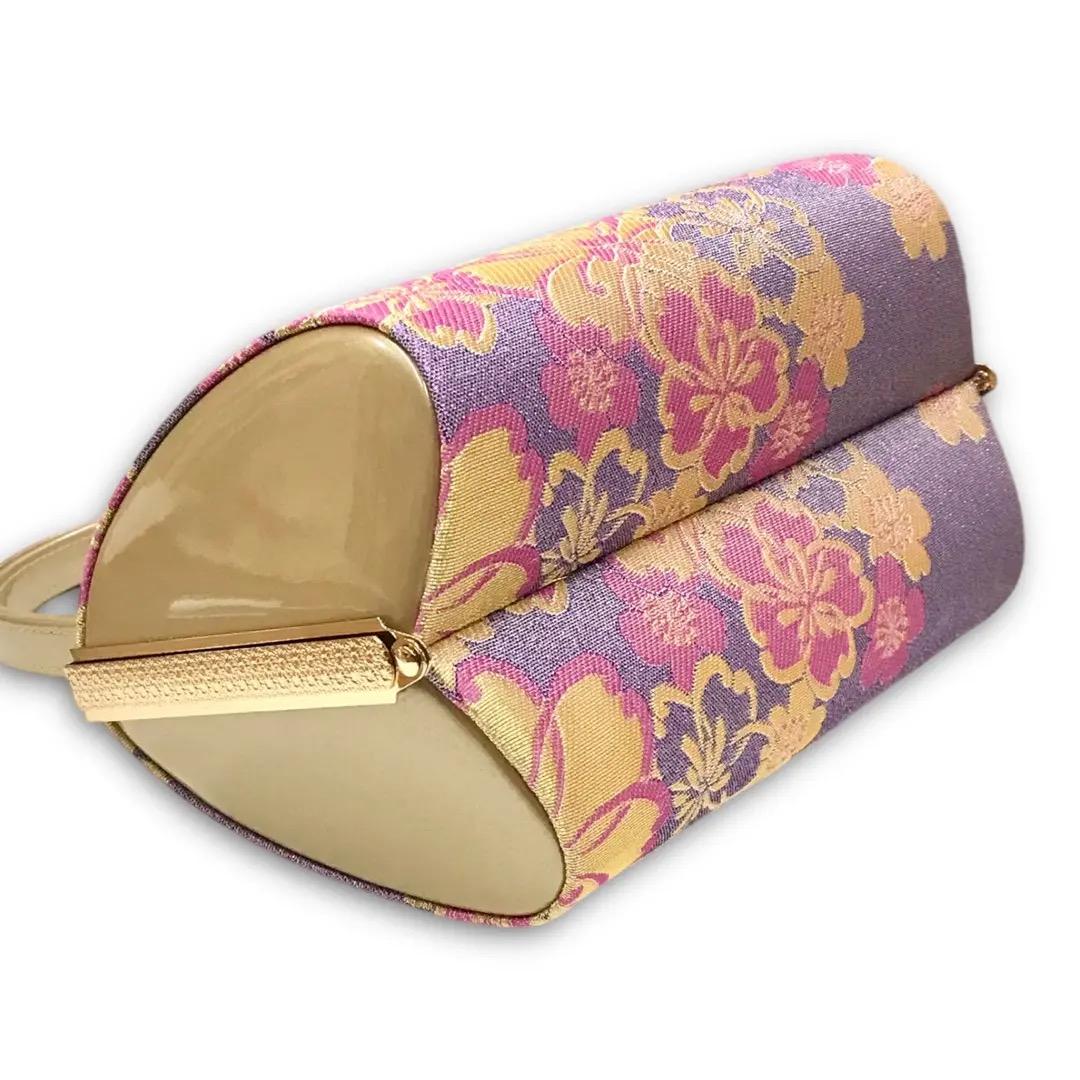 リ*山様 ☆新品未使用☆ 草履 バッグ 振袖用 袴用 藤色 金 ピンク 帯地 フ