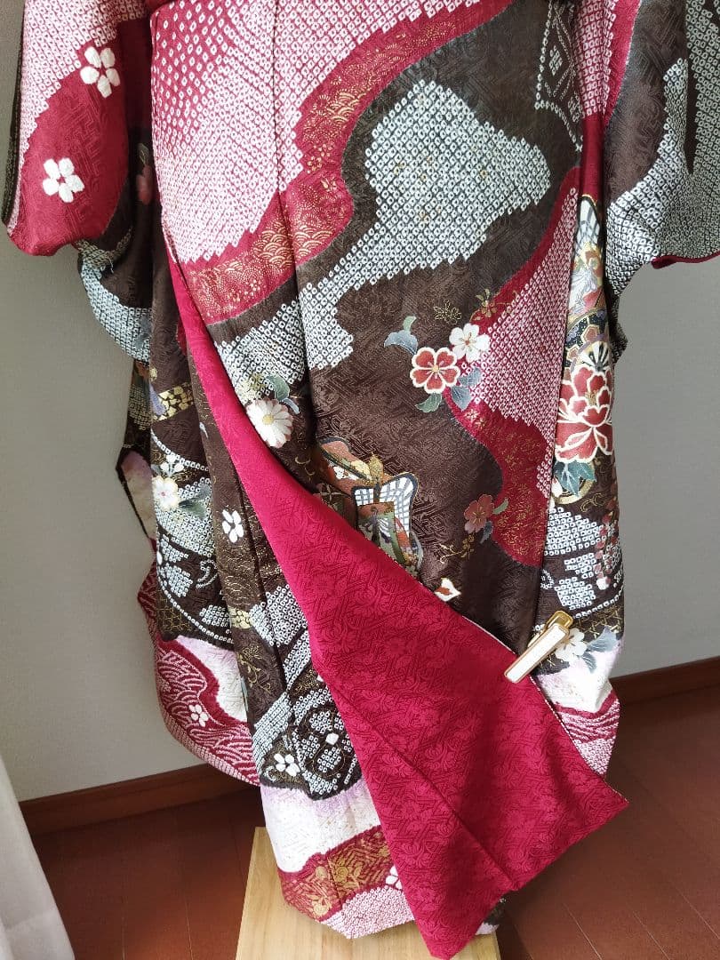 riy＊様　434.練習用にも！　振袖と袋帯2点セット　正絹　フルセット　成人式