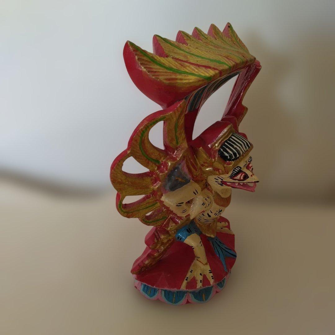 木彫り　ガルーダ　置物　魔除け