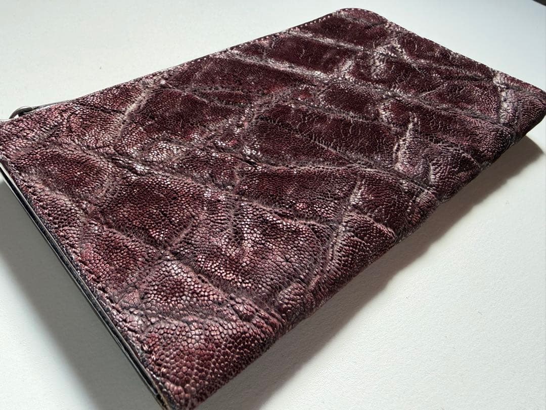 three2four LIZ L字ジップ 象革ボルドー