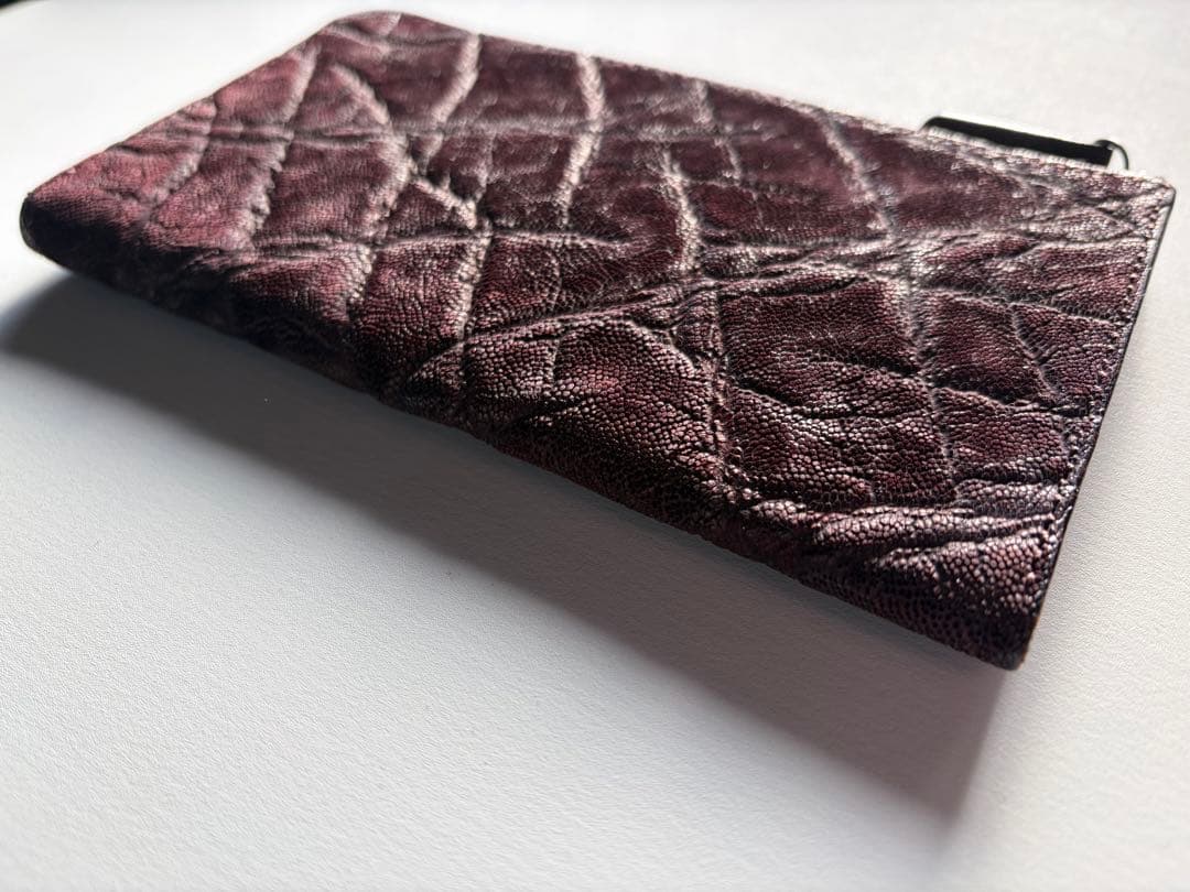 three2four LIZ L字ジップ 象革ボルドー