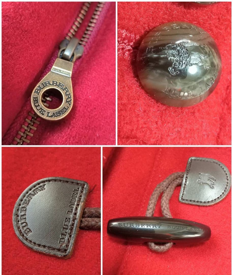 【極美品】バーバリーブルーレーベル　ノバチェック　フード　ダッフルコート　38