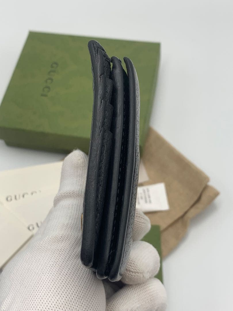 グッチ　二つ折り財布　小銭入れ　ケース　マーモント　ブラック P55