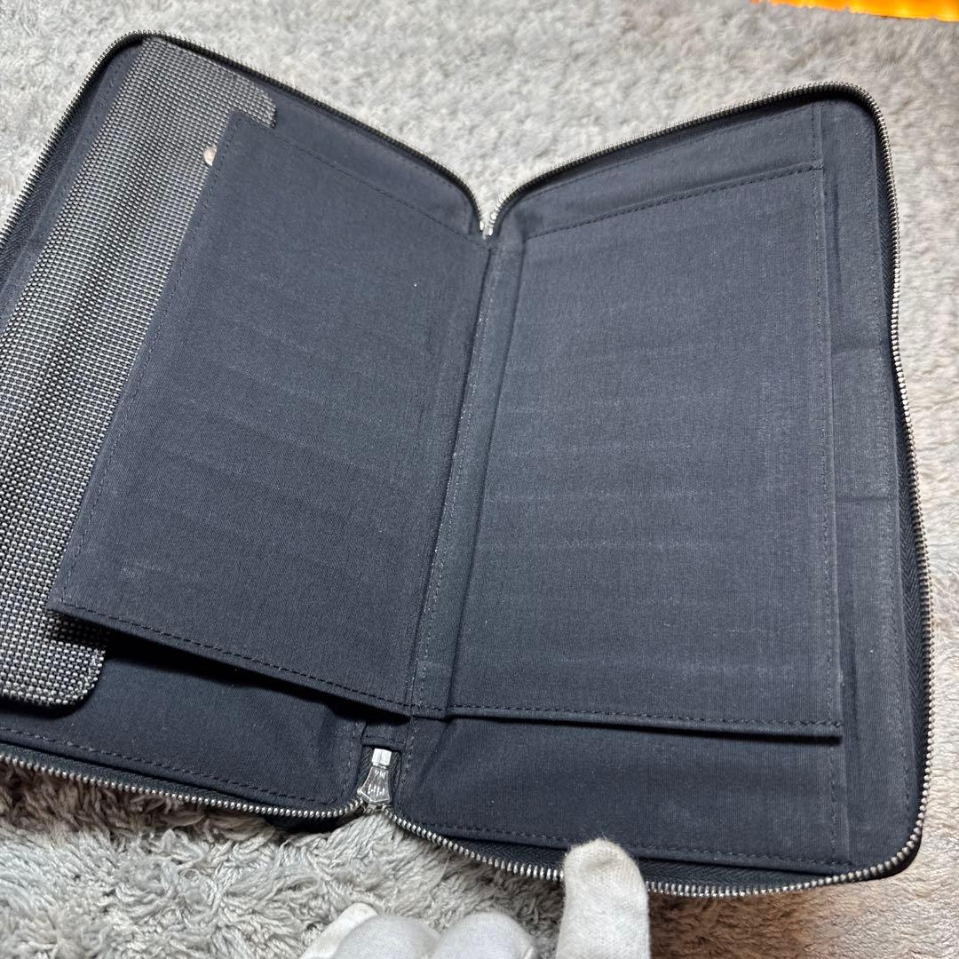 HERMES 長財布 ラウンドファスナー パース ＧＭ グレー エールライン