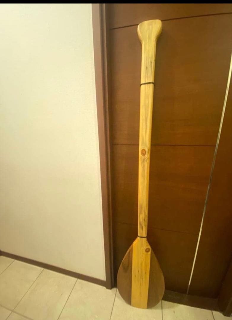 《美品》 木製パドル家具インテリア ウッドカヌーオール
