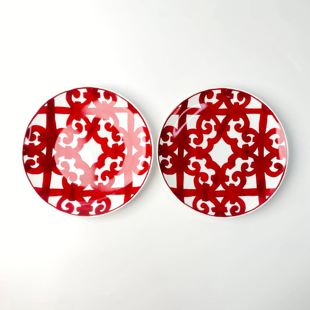 美品 エルメス HERMESガダルキヴィール プレート２枚セット 21cm.