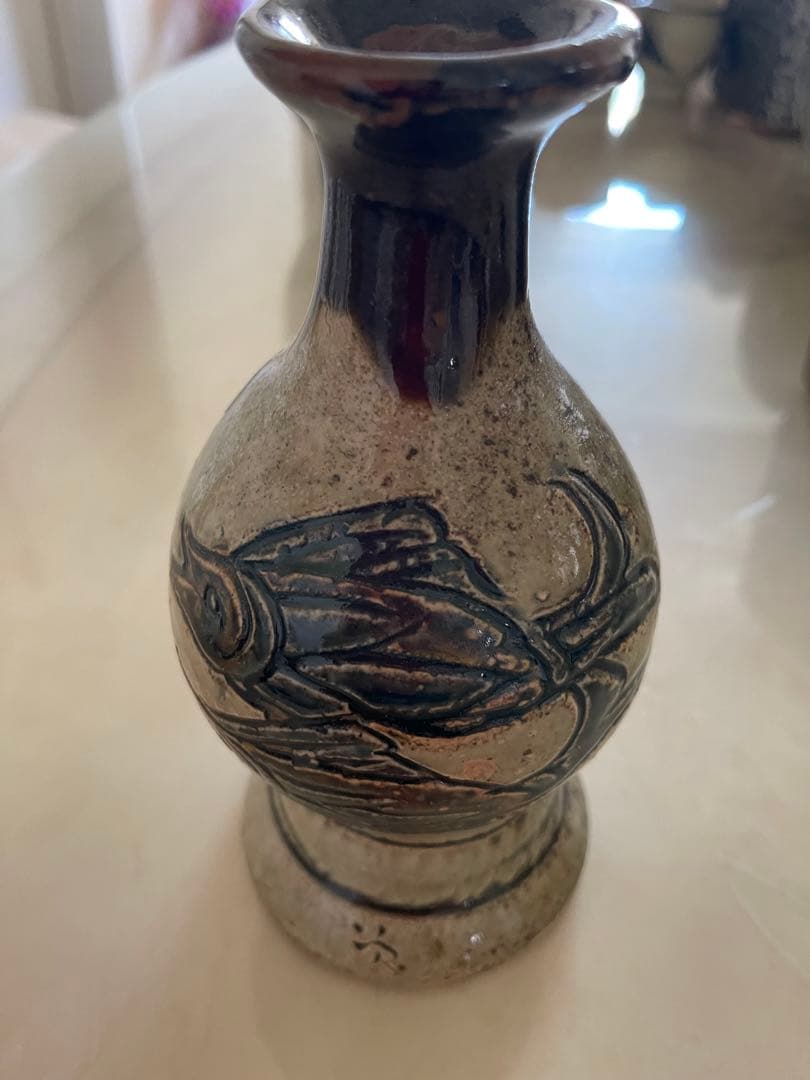 琉球壺屋焼　人間国宝　金城次郎氏作　花瓶