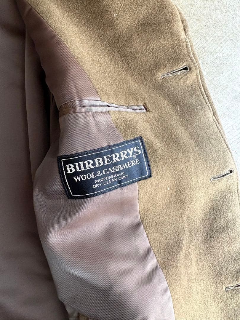 m*い様 ビンテージ Burberrys ウール カシミヤ ステンカラーコート