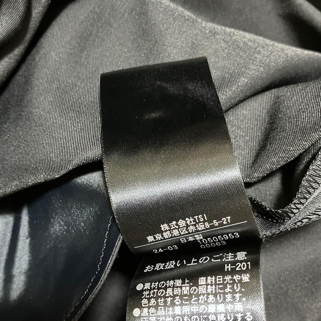 【美品】24年　ルフィル LE PHIL Vネック　ワンピース　黒　日本製