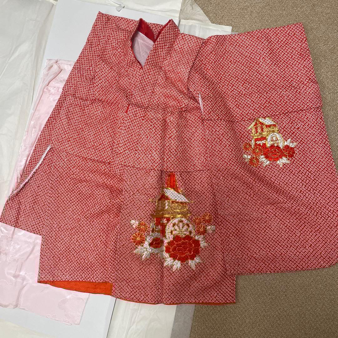 【正絹】総絞り★金刺繍★七五三★着物★小物