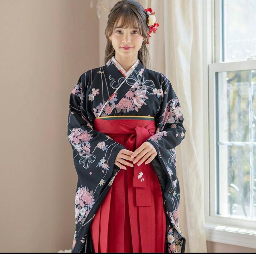 簡単着付け袴セット +襦袢！！150㎝