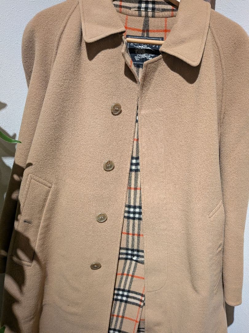 Burberrys ヴィンテージ メンズ ノバチェック ウールコート ベルト付き