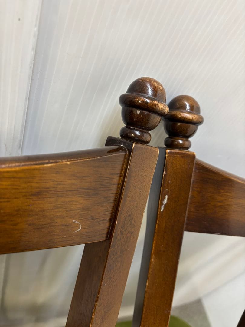 ② ヴィンテージチェア　ナガノインテリア　ベロアチェア　２脚セット