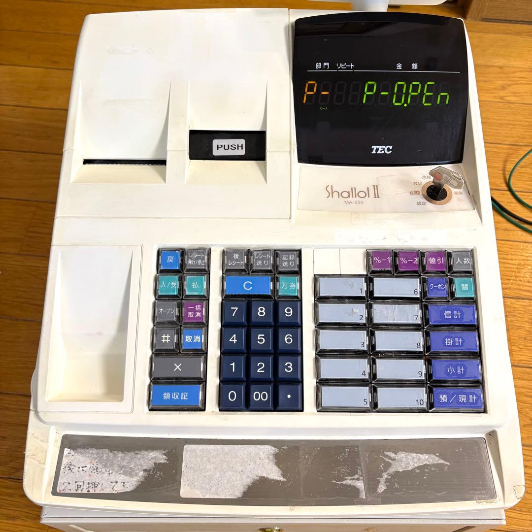 ジャンク品 TEC レジスターMA-550 Shallot Il
