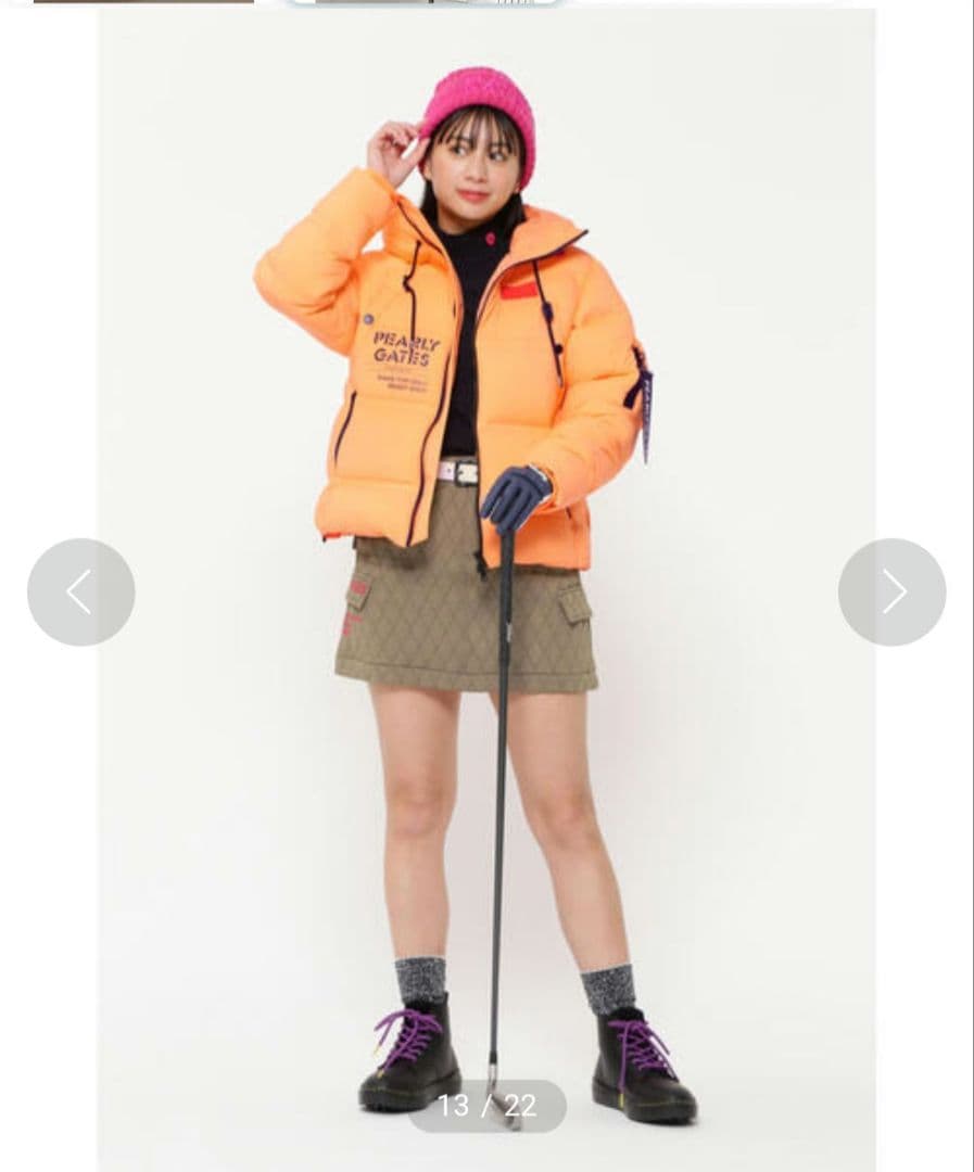 PEARLY GATES ストレッチダウンジャケット オレンジ1