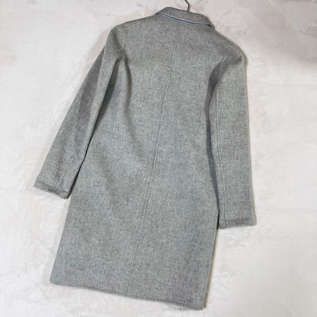 美品 theory セオリー カシミヤ混 チェスターコート 比翼 サイズ P