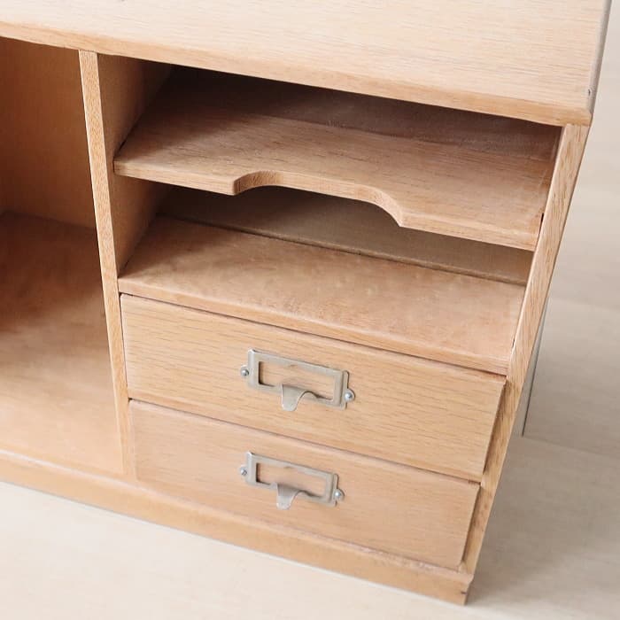 アンティーク 本棚 書棚 無塗装 ナラ材 古家具 昭和レトロ