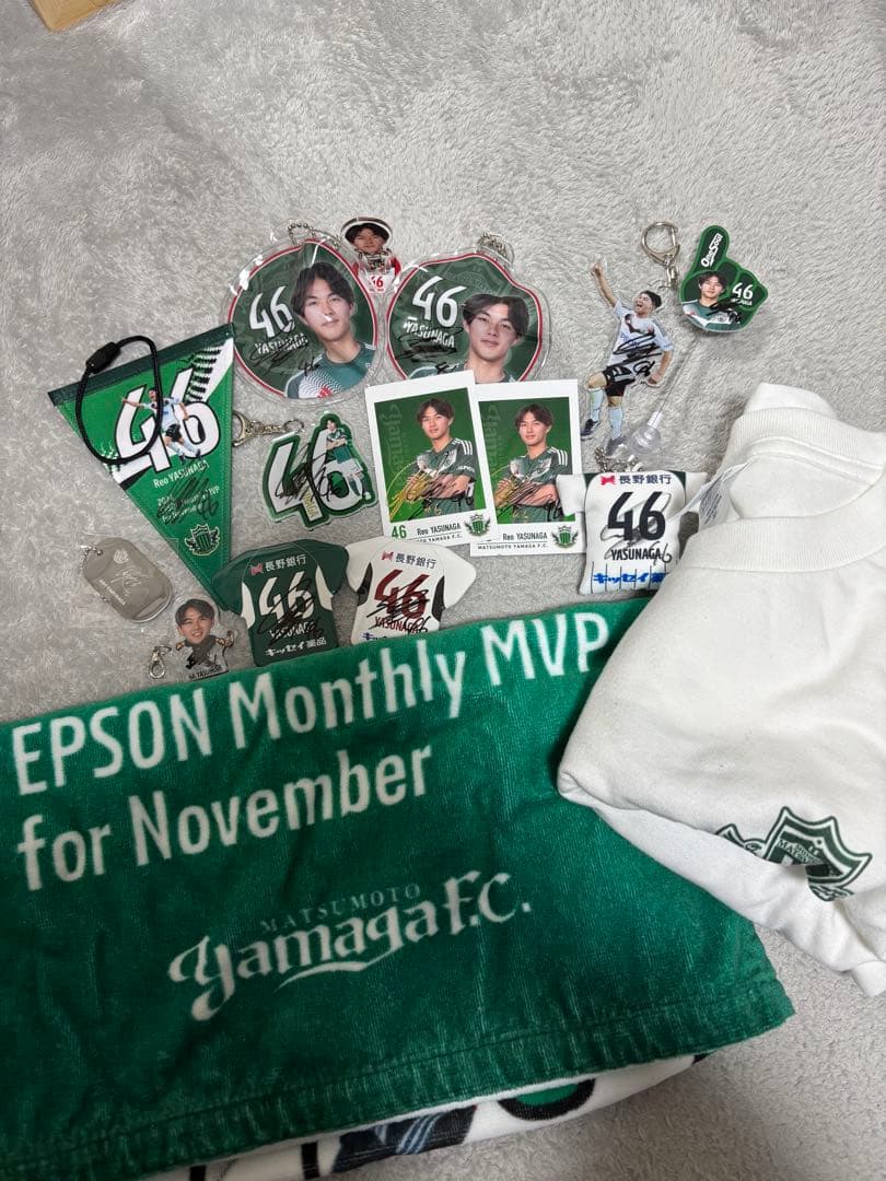 【限定品】松本山雅FC 安永玲央 月間MVP記念 グッズサイン入り