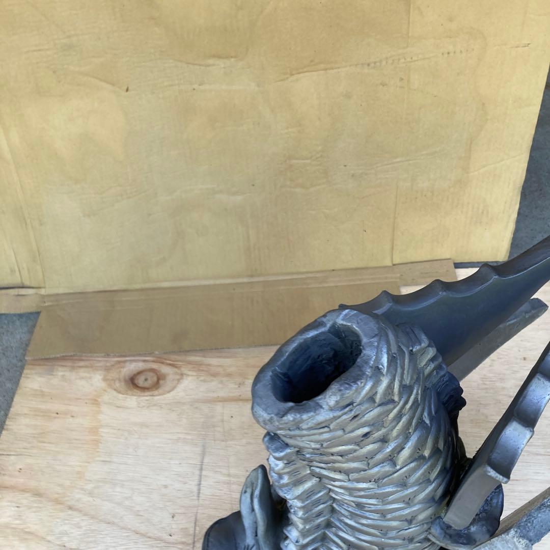 訳あり　希少‼️特大　シャチホコ　古瓦　置物　オブジェ　重さ約23kg引き取り限定