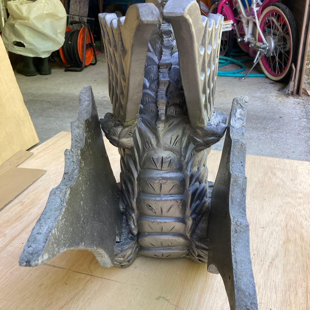 訳あり　希少‼️特大　シャチホコ　古瓦　置物　オブジェ　重さ約23kg引き取り限定