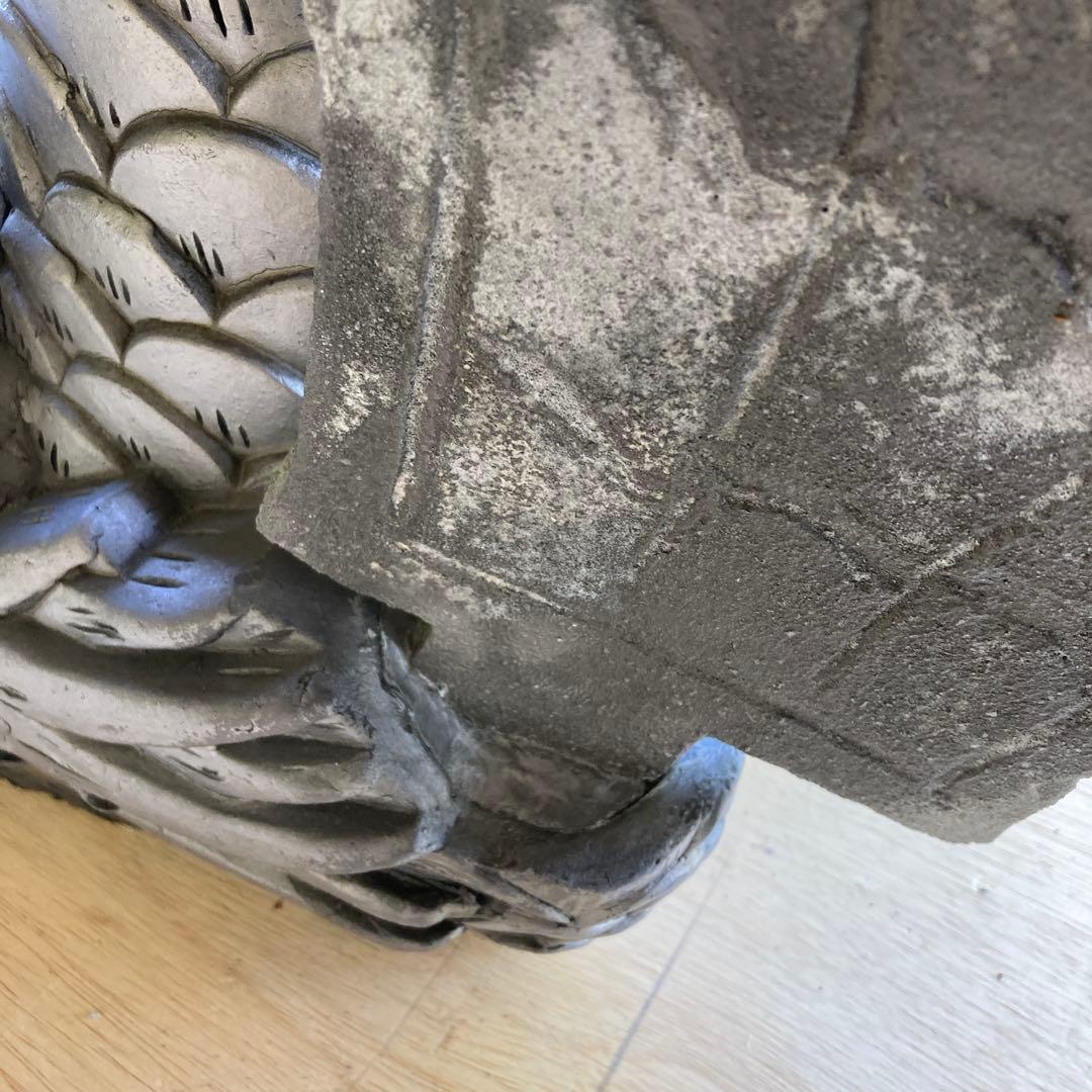 訳あり　希少‼️特大　シャチホコ　古瓦　置物　オブジェ　重さ約23kg引き取り限定