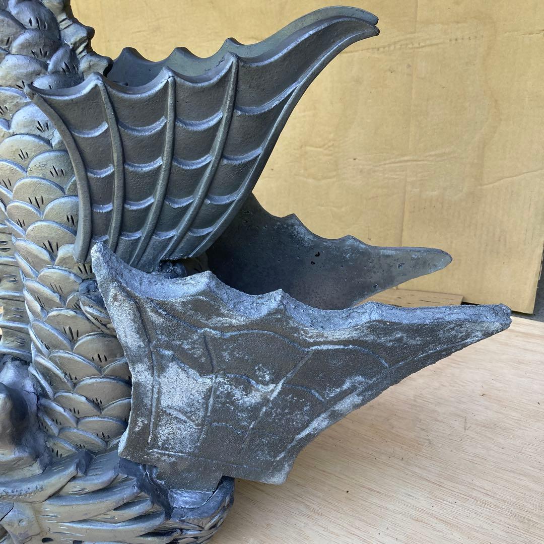 訳あり　希少‼️特大　シャチホコ　古瓦　置物　オブジェ　重さ約23kg引き取り限定