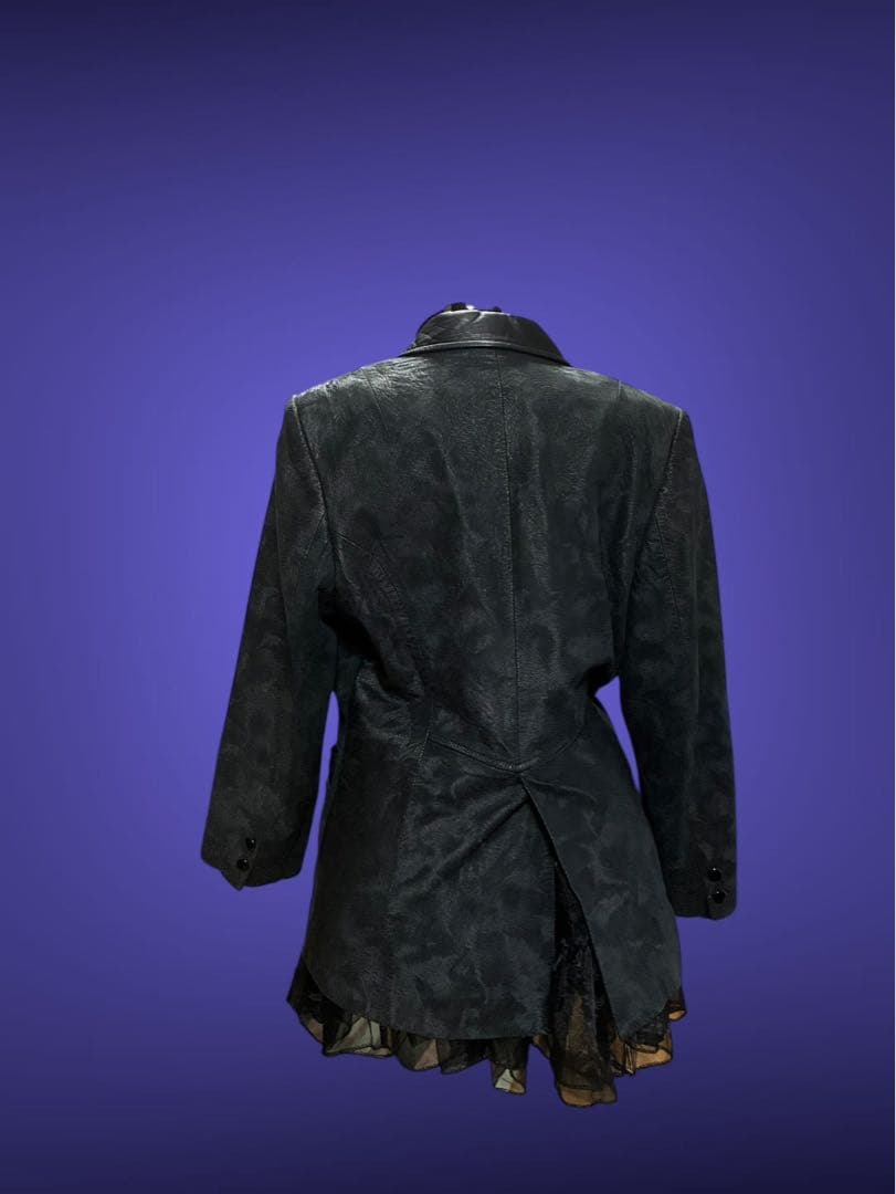 y2k00s当時物✴︎牛革ジャケット平成ギャルNANAパンクロックゴシック黒本革