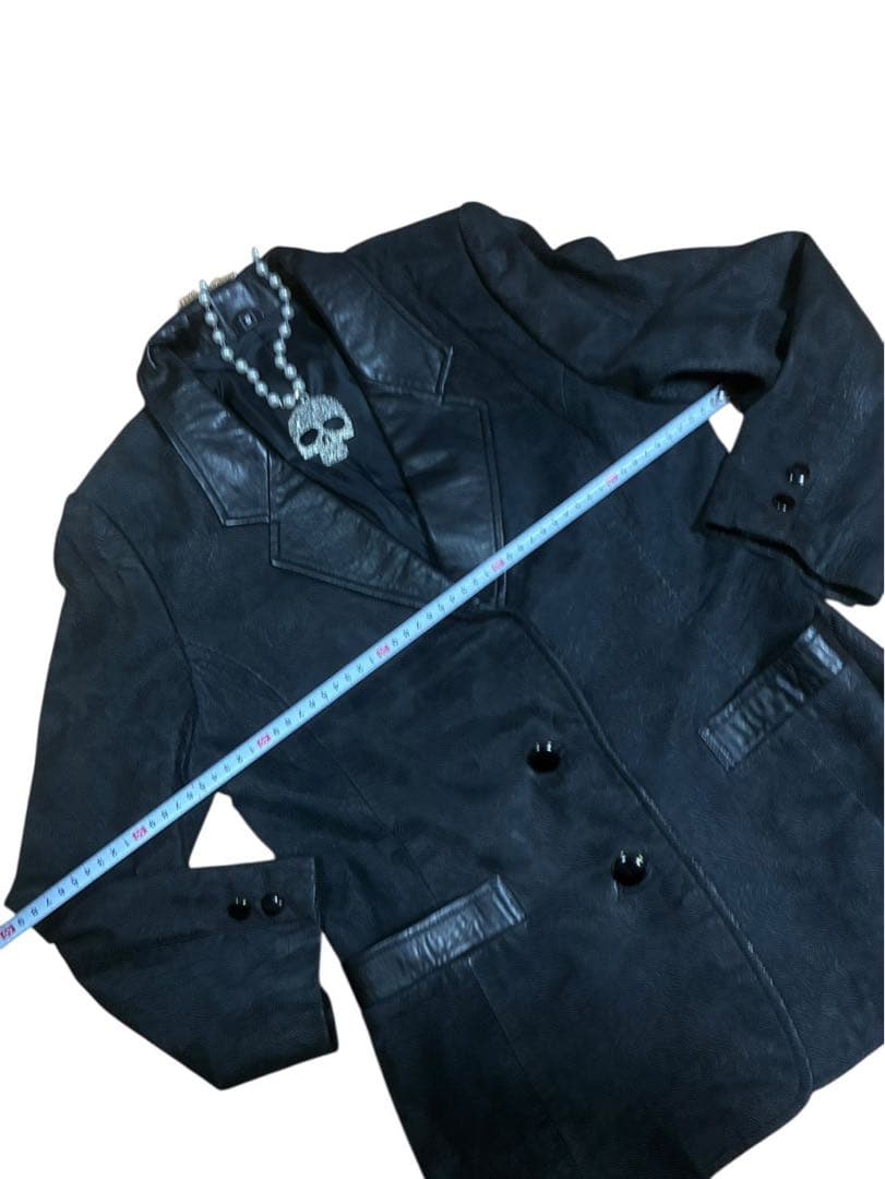 y2k00s当時物✴︎牛革ジャケット平成ギャルNANAパンクロックゴシック黒本革