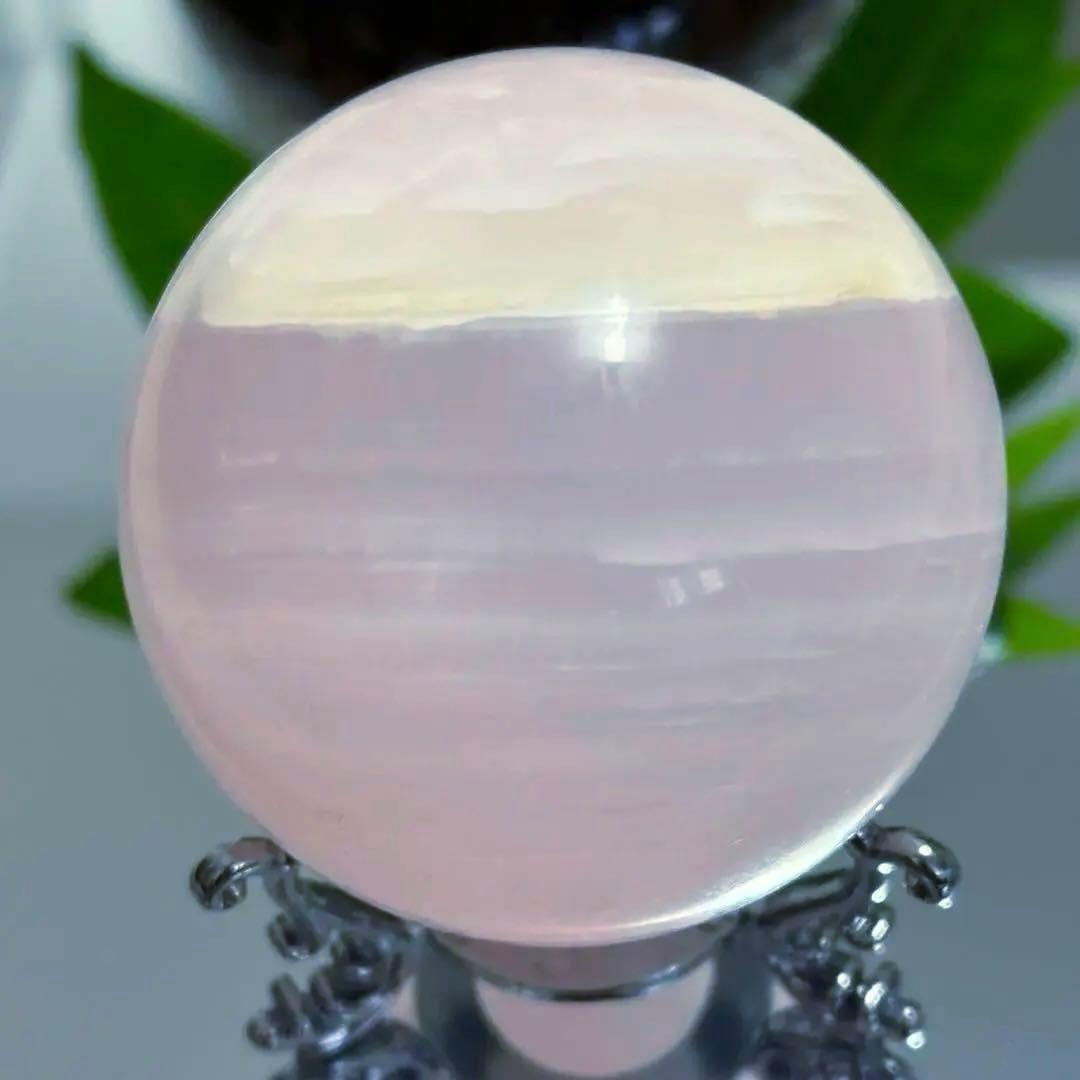激レア 高品質 ピンクカルサイト スフィア 5.9cm 可愛い 癒し天然石