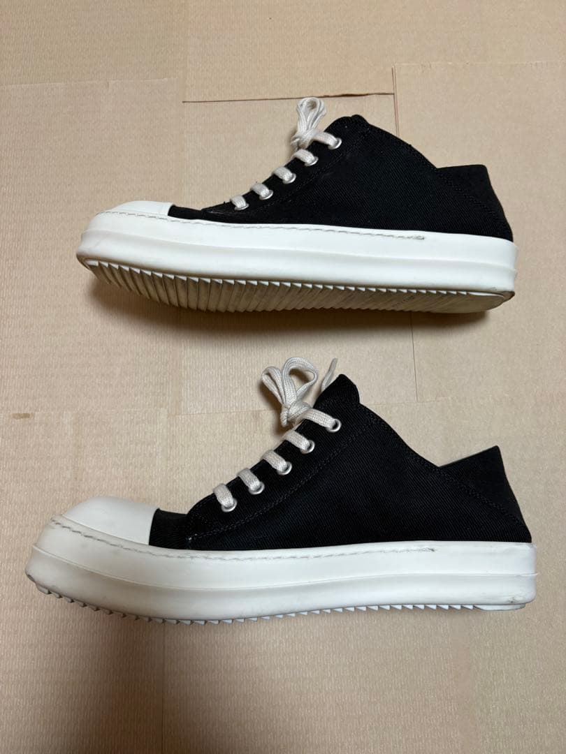 靴 RICKOWENS DRKSHDW SLIP ON BLACK/MILK