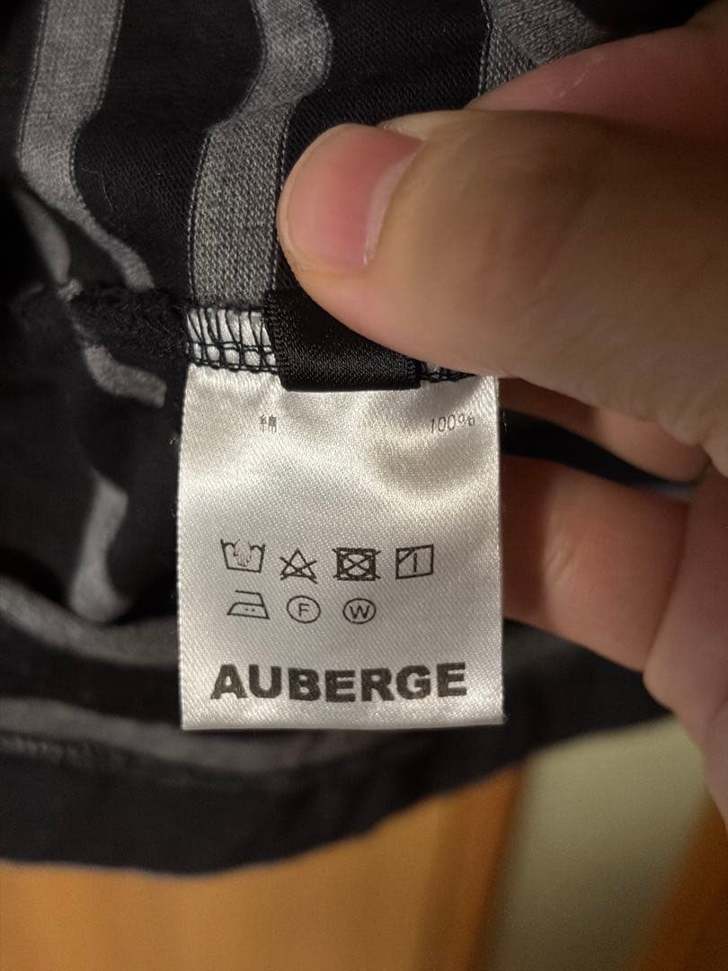 AUBERGE COCO ココ　ストライプ カットソー　ブラック　グレー　44